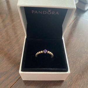 Pandora Band with Purple Gemstone